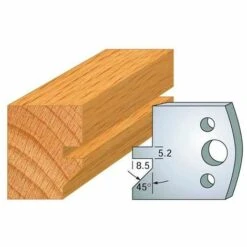 Jeu De 2 Fers Profilés Acier Ht. 40 Mm N°084 Rainure Chanfrein - 800.084 - Leman