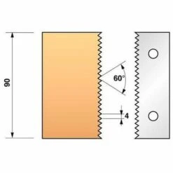 Leman - Jeu De 2 Fers Profilés N°134 Pour Porte-outils Ht.90 Mm