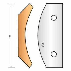 Leman - Jeu De 2 Fers Profilés N°325 Pour Porte-outils Ht.90 Mm