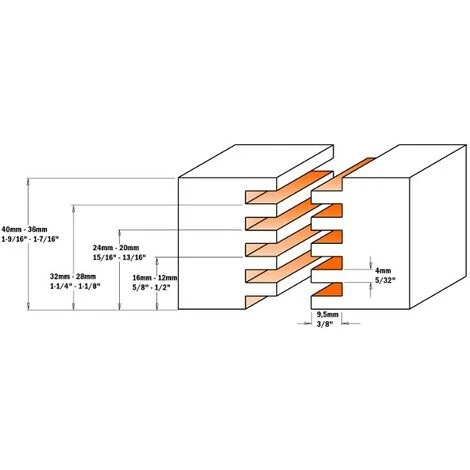 CMT : Jeu De Fraises Disques A Rainurer Queue 12 Mm 4 CMT : Jeu De Fraises Disques A Rainurer Queue 12 Mm – Image 2