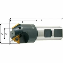 FP Fraise à Chanfreiner 15°, 30°, 45°, 60°, 75° à Arrosage Central, Angle : 30 °, Ø D Min./max. D2 32 Mm, Ø D Min./max. D1 16 Mm, Dents : 3