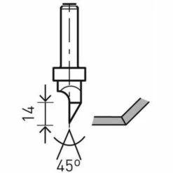FESTOOL FRÄSER Festool Fraise Pour Plaques De Plâtre HW S8 D12,5/45° - 491000