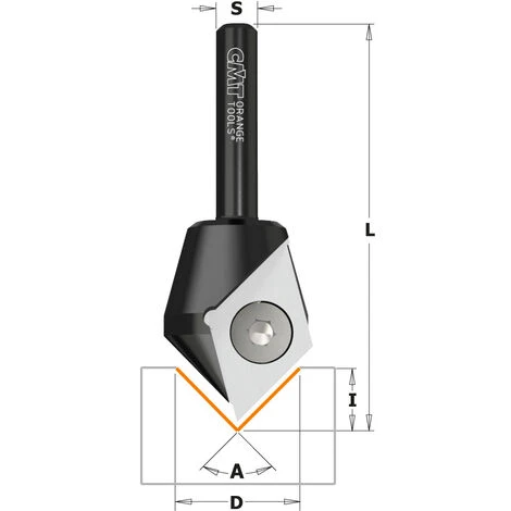 CMT ORANGE TOOLS 665.200.11 FRAISE POUR RAINURES EN V 90° HW Z2 S=8 D=17X8.5X53 DR 4 CMT ORANGE TOOLS 665.200.11 FRAISE POUR RAINURES EN V 90° HW Z2 S=8 D=17X8.5X53 DR – Image 2