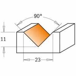 CMT ORANGE TOOLS 665.200.11 FRAISE POUR RAINURES EN V 90° HW Z2 S=8 D=17X8.5X53 DR 7 CMT ORANGE TOOLS 665.200.11 FRAISE POUR RAINURES EN V 90° HW Z2 S=8 D=17X8.5X53 DR -Toupie Soldes 14846038 3
