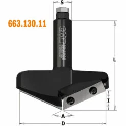 CMT ORANGE TOOLS 663.130.11 FRAISE HW POUR FENTES EN FORME DE V 130° D=91X20.2X95 DR