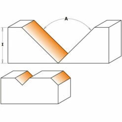 CMT ORANGE TOOLS 663.130.11 FRAISE HW POUR FENTES EN FORME DE V 130° D=91X20.2X95 DR -Toupie Soldes 14846069 3