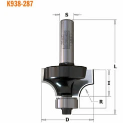 CMT ORANGE TOOLS K938-167 FRAISE QUART D'ARONDE HW Z2 S=8 D=16.7X7.9X51 R2 DR -Toupie Soldes 14931053 5