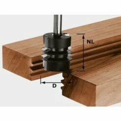 Fraise à Abouter HW Avec Queue De 8mm FESTOOL HW S8 D34/NL32 - 491034