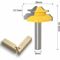 ASUPERMALL Jeu De Fraises à Feuillure 8 Mm Avec Tige De 12,7 Mm 16 Mm 19,05 Mm De Hauteur Fraise à Fente Fraise à Rainurer En Bois, 3PCS -Toupie Soldes 15826373 2