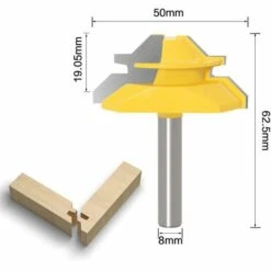 ASUPERMALL Jeu De Fraises à Feuillure 8 Mm Avec Tige De 12,7 Mm 16 Mm 19,05 Mm De Hauteur Fraise à Fente Fraise à Rainurer En Bois, 3PCS -Toupie Soldes 15826373 3