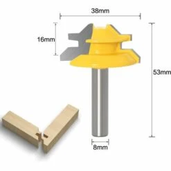 ASUPERMALL Jeu De Fraises à Feuillure 8 Mm Avec Tige De 12,7 Mm 16 Mm 19,05 Mm De Hauteur Fraise à Fente Fraise à Rainurer En Bois, 3PCS -Toupie Soldes 15826373 4