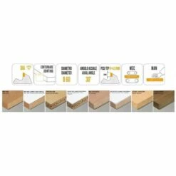 MTECF003.10 - FRAISES BORDEUSES À HÉLICE EN DIAMANT D60 PCD H2,5 MM AXIAL 30° - MOBILTECNICA _ .10_D60 | LU48 | Z2+2 | ZTOT12 | DB25 | AX30° | GAU | H4,5 -Toupie Soldes 16145983 3