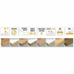 MTECF010.6 - FRAISES BORDEUSES À HÉLICE DIA D80 / 85 PCD H2,5 MM ANGLE AXIAL 30° RAINURES ANTIBRUIT - MOBILTECNICA _ .6_D80 | LU30 | Z2+2 | ZTOT8 | DB30 | AX30° | GAU | H2,5 -Toupie Soldes 16147869 3