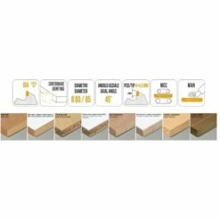 MTECF013.1 - FRAISES BORDEUSES À HÉLICE EN DIAMANT D80 / 85 PCD H4,5 MM AXIAL 45° - MOBILTECNICA _ .1_D80 | LU25 | Z2+2 | ZTOT8 | DB30 | AX45° | DR | H4,5 -Toupie Soldes 16148161 3