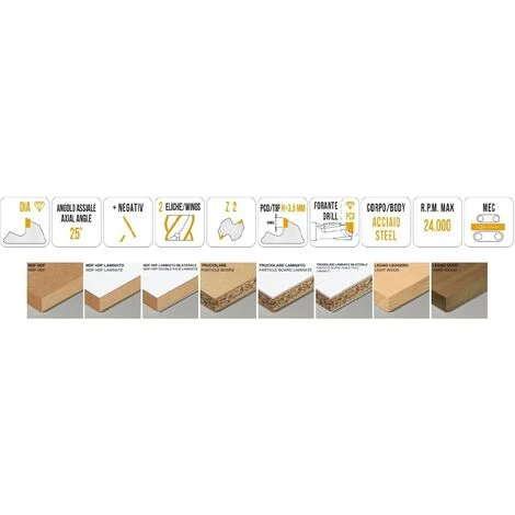 MTEC054.15 - FRAISE HÉLICOÏDALE EN DIAMANT Z2+2 CORPS EN ACIER PCD H3,5MM - MOBILTECNICA _ .15_D14 | LU 25 | DS16 | LT75 | Z | AX25° | DR | H3,5 4 MTEC054.15 - FRAISE HÉLICOÏDALE EN DIAMANT Z2+2 CORPS EN ACIER PCD H3,5MM - MOBILTECNICA _ .15_D14 | LU 25 | DS16 | LT75 | Z | AX25° | DR | H3,5 – Image 2