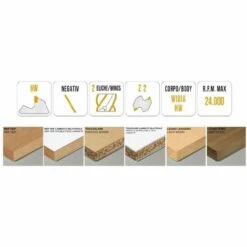 MTEC504.3 - FRAISES HÉLICOÏDALES EN HW NÉGATIVES Z2 - MOBILTECNICA .3_D3 | LU 6,5 | DS6 | LT50 | Z2 | NEG | DR -Toupie Soldes 16158023 2