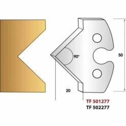 LEMAN Paire De Fers De Toupie Hauteur 50 Mm N° 277 - Pointe 90°