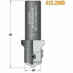 CMT ORANGE TOOLS 615.200D CORPS DE LA FRAISE (D) S=20X50 D=20X20X85 DR
