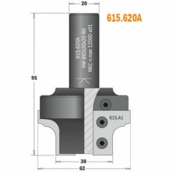 CMT ORANGE TOOLS 615.200D CORPS DE LA FRAISE (D) S=20X50 D=20X20X85 DR -Toupie Soldes 1661781 3