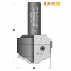 CMT ORANGE TOOLS 615.200D CORPS DE LA FRAISE (D) S=20X50 D=20X20X85 DR -Toupie Soldes 1661781 5