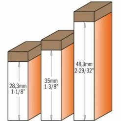 CMT ORANGE TOOLS 656.693.11 FRAISE HW AVEC COUTEAU À PERCER ET AFFLEURER Z2 S=12,7 D=19X48,3X100 DR -Toupie Soldes 1661854 3