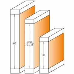 CMT ORANGE TOOLS 657.692.11B FRAISE HW AVEC COUTEAU ET ROULEMENT À AFFLEURER Z2 S=12,7 D=19X30X90 DR -Toupie Soldes 1661862 3