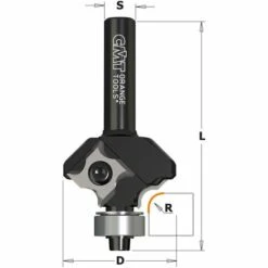 CMT ORANGE TOOLS 661.031.41 FRAISE A' ARRONDIR AVEC PLAQUETTES HW Z2 S=6,35 D=12,7 L=57,5 R=3 DR -Toupie Soldes 1661891 2