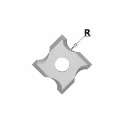 CMT ORANGE TOOLS 661.031.41 FRAISE A' ARRONDIR AVEC PLAQUETTES HW Z2 S=6,35 D=12,7 L=57,5 R=3 DR -Toupie Soldes 1661891 3