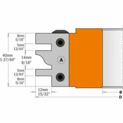 CMT ORANGE TOOLS 694.014.30 PORTE-OUTIL POUR PROFIL ET CONTRE-PROFIL D=120X40X30 -Toupie Soldes 1662391 3