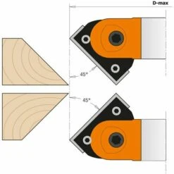 CMT ORANGE TOOLS 694.018.30 PORTE-OUTIL RÉGLABLE À CHANFREINER HW Z2 D=120X40X30 -Toupie Soldes 1662404 5