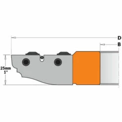CMT ORANGE TOOLS 695.012D JEU DE COUTEAUX POUR PORTE-OUTILS 694.012 HW 50X25X2 ''D''