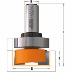 CMT ORANGE TOOLS 701.190.11B FRAISE A' ROGNER D=19X19Z=2 S=6 + ROULEMENT HM -Toupie Soldes 1662545 2