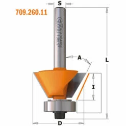 CMT ORANGE TOOLS 710.260.11 HM-FRAISE CHANFREIN D=26X12 45^ S=6 DR. 7 CMT ORANGE TOOLS 710.260.11 HM-FRAISE CHANFREIN D=26X12 45^ S=6 DR. -Toupie Soldes 1662574 2