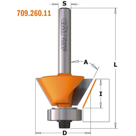 CMT ORANGE TOOLS 710.260.11 HM-FRAISE CHANFREIN D=26X12 45^ S=6 DR. 4 CMT ORANGE TOOLS 710.260.11 HM-FRAISE CHANFREIN D=26X12 45^ S=6 DR. – Image 2