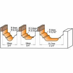 CMT ORANGE TOOLS 748.190.11B HM-FRAISE A PROFIL D=19X13 S=6 + ROULEMENT -Toupie Soldes 1662703 3