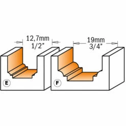 CMT ORANGE TOOLS 765.101.11 HM-FRAISE PROFILEE S=6 D=12.7 R=1.2 -Toupie Soldes 1662732 3