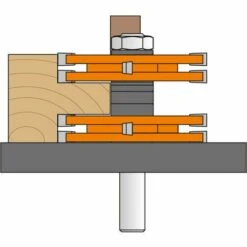 CMT ORANGE TOOLS 800.628.11 JEU DE FRAISES POUR TENONS ET MORTAISE HW S=12,7 D=75X44,5 -Toupie Soldes 1663081 4