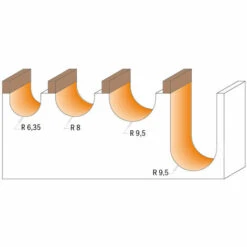 CMT ORANGE TOOLS 814.127.11B FRAISE À GORGE HW AVEC ROULEMENT S=6,35 D=12,7 -Toupie Soldes 1663217 3