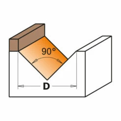 CMT ORANGE TOOLS 815.127.11B FRAISE À RAINUNER EN ''V'' 90° HW AVEC ROULEMENT S=6,35 D=12,7 7 CMT ORANGE TOOLS 815.127.11B FRAISE À RAINUNER EN ''V'' 90° HW AVEC ROULEMENT S=6,35 D=12,7 -Toupie Soldes 1663238 3
