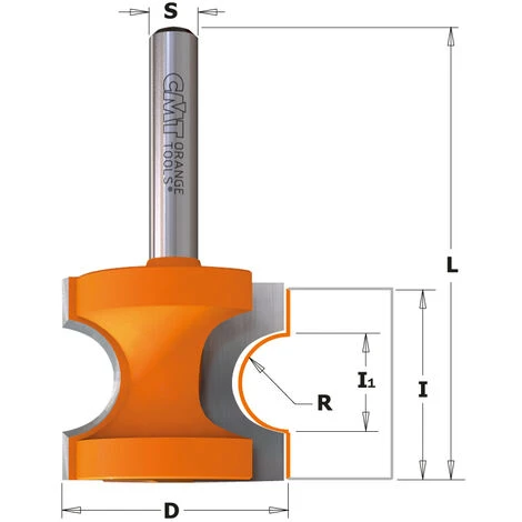 CMT ORANGE TOOLS 854.509.11 FRAISE À ARRONDIR AVEC PLAT HW S=12,7 D=44,5 R=12,7 4 CMT ORANGE TOOLS 854.509.11 FRAISE À ARRONDIR AVEC PLAT HW S=12,7 D=44,5 R=12,7 – Image 2