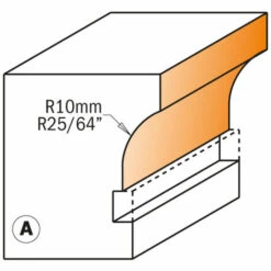 CMT ORANGE TOOLS 855.307.11M FRAISE POUR QUART DE ROND (M) HW S=6,35 D=25X19 R=10 -Toupie Soldes 1663511 4