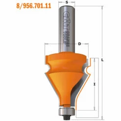 CMT ORANGE TOOLS 856.701.11 FRAISE POUR VOLETS À ROULEAUX HW S=12,7 D=35X38 -Toupie Soldes 1663537 2