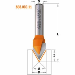 CMT ORANGE TOOLS 858.002.11 FRAISE À POINTE LASER 35° HWM S=6,35 D=9,5 L=51 Z1 -Toupie Soldes 1663548 5