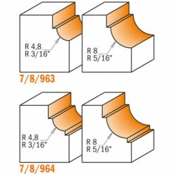 CMT ORANGE TOOLS 864.048.11 HM-FRAISE A PROFIL + ROULEM.S=6.35 D=25.4 R=4.8 7 CMT ORANGE TOOLS 864.048.11 HM-FRAISE A PROFIL + ROULEM.S=6.35 D=25.4 R=4.8 -Toupie Soldes 1663573 3
