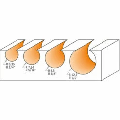 CMT ORANGE TOOLS 868.754.11 FRAISE SPHERIQUE HW Z2 S=12,7 D=25,4X23,5X70 R=12,7 -Toupie Soldes 1663605 3