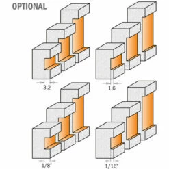 CMT ORANGE TOOLS 880.512.11 FRAISE POUR GRAVURES AVEC ROULEMENT HW S=12,7 D=22,2X12,7 -Toupie Soldes 1663617 4