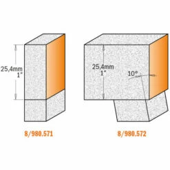 CMT ORANGE TOOLS 880.572.11 FRAISE A' AFFLEURER AVEC ROULEMENT HW S=12,7 D=22X25,4X78 10° DR -Toupie Soldes 1663627 4