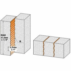 CMT ORANGE TOOLS 881.531.11 FRAISE POUR JOINTS ONDULÉS HW S=12,7 D=15,87X51X89 R=4,36 -Toupie Soldes 1663632 2