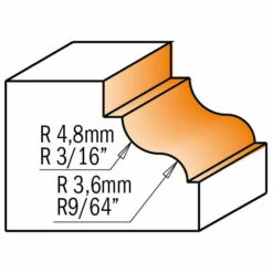 CMT ORANGE TOOLS 947.325.11 HM-FRAISE A PROFIL R=4.8/3.6S=8 +ROULEMENT DR. 7 CMT ORANGE TOOLS 947.325.11 HM-FRAISE A PROFIL R=4.8/3.6S=8 +ROULEMENT DR. -Toupie Soldes 1663971 3