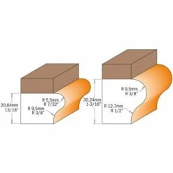 CMT ORANGE TOOLS 955.804.11B FRAISE POUR REBORDS ET POIGNEES AVEC ROULEMENT HW S=12 D=31,7X25,4 -Toupie Soldes 1664023 3